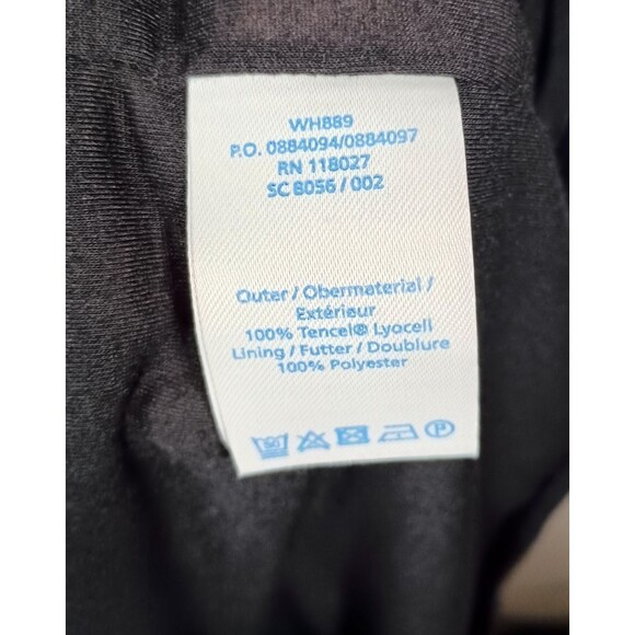 Boden Wrap Zip Drape Elbow Mesh Sleeves Midi Tencel Lined Stretch Black Size 8 R - Picture 6 of 7